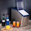 Gevi Counter Top Nugget Ice Maker con aislamiento grueso | Máquina portátil de hielo en pellets con autolimpieza | Producción silenciosa máxima de 29 lb/día | Carcasa de acero inoxidable | Diseño elegante para Home & Kitchen casera RV (azul) - Imagen 6