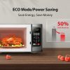 Toshiba EM925A5A-BS Horno de microondas con modo ECO de encendido/apagado de sonido e iluminación LED, 0.9 pies cúbicos/900 W, acero inoxidable negro - Imagen 3
