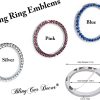 Bling Car Decor - Pegatina con emblema de anillo brillante de cristal azul para coche, accesorios de coche brillantes para mujer, botón de arranque, llave de encendido y anillo de perilla, accesorio de decoración de coche interior Glam (azul) - Imagen 5