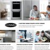 Cosmo 63175S Campana extractora de montaje en pared de 30 pulgadas con conducto convertible sin conducto (se necesitan filtros adicionales, no incluidos), ventilación de estufa estilo chimenea de techo, luz LED, filtro permanente, ventilador de 3 velocidades, en acero inoxidable - Imagen 4