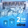 Máquina para hacer hielo Oline, máquina para hacer hielo eléctrica portátil con autolimpieza automática, 26 libras en 24 horas, 9 cubitos de hielo listos en 7 minutos, con pala de hielo y cesta (Aqua) - Imagen 6