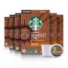 Cápsulas de café Starbucks Medium Roast K-Cup - Mezcla de desayuno para cafeteras Keurig - 6 cajas (60 cápsulas en total)