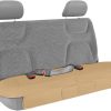 Motor Trend - Funda para asiento trasero de coche de piel sintética beige - Cojín acolchado para asiento trasero con bolsillos de almacenamiento, protector de asiento de banco premium, funda interior para auto, camión, furgoneta, SUV - Imagen 3