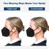 Funight KN95 Mascarilla facial de 5 capas Filtro transpirable Mascarillas desechables Negro Paquete de 40 - Imagen 6