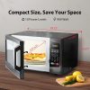 Toshiba EM925A5A-BS Horno de microondas con modo ECO de encendido/apagado de sonido e iluminación LED, 0.9 pies cúbicos/900 W, acero inoxidable negro - Imagen 6