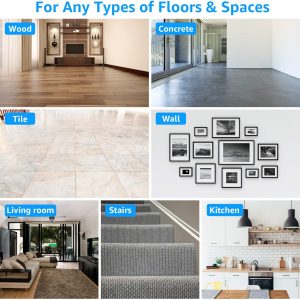 12 cintas para alfombras, reutilizables, lavables, para alfombras, almohadillas antideslizantes de doble cara para suelos de madera dura, topes para alfombras, color negro - Imagen 6