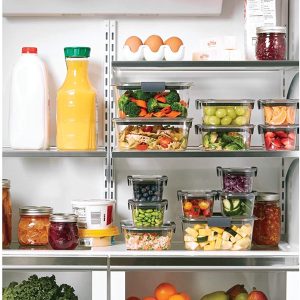 Contenedores de almacenamiento de Food & Beverages a prueba de fugas Rubbermaid Brilliance con tapas herméticas, juego de 4 (8 piezas en total) | Sin BPA y resistente a las manchas. - Imagen 5