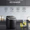 Silonn Ice Makers encimera, 9 cubos listos en 6 minutos, 26 libras en 24 horas, máquina de hielo autolimpiante con pala de hielo y cesta, 2 tamaños de hielo de bala para el Home & Kitchen, Home & Kitchen, oficina, bar, fiesta - Imagen 4