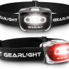 GearLight LED Head Lamp - Paquete de 2 linternas frontales para exteriores con diadema ajustable para adultos y niños - Artículos esenciales para caminatas y campamentos - S500﻿