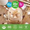 Proteína en polvo orgánica a base de plantas Orgain, café helado, 21 g de proteína, 60 mg de cafeína, vegano, carbohidratos netos bajos, no lácteos, sin gluten, sin azúcar añadido, sin soja, Kosher, sin OMG, con sabor, 32.48 oz - Imagen 4