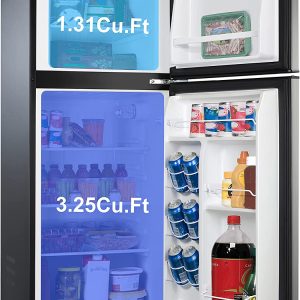 4.6. Mininevera de dos puertas con congelador de pies cúbicos, apariencia de acero inoxidable - Imagen 6