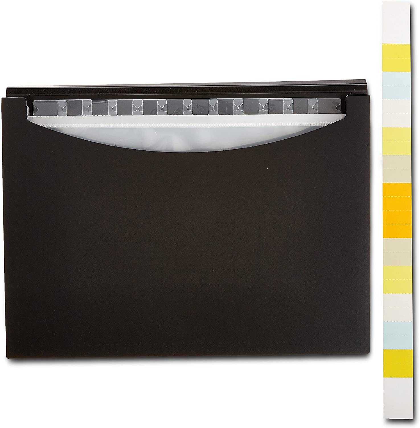 Amazon Basics - Carpeta de archivos organizadora expandible, tamaño carta, color negro - Imagen 5