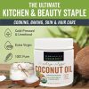 Aceite de coco orgánico, prensado en frío, aceite natural para el cabello, aceite para la piel y aceite de Home & Kitchen con sabor fresco, aceite de coco virgen extra sin refinar sin OMG (aceite de coco), orgánico USDA, 16 oz - Imagen 2