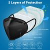 Paquete de 50 máscaras faciales KN95, máscaras de seguridad contra el polvo de copa de 5 capas Eficiencia del filtro ≥95%, máscaras Kn95 para adultos - Imagen 3