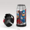 THERMOS FUNTAINER Botella de pajita para niños con aislamiento al vacío de acero inoxidable de 12 onzas, Avengers - Imagen 5