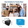 Funight KN95 Mascarilla facial de 5 capas Filtro transpirable Mascarillas desechables Negro Paquete de 40 - Imagen 7