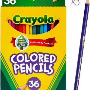Juego de lápices de colores Crayola, suministros escolares, colores surtidos, 36 unidades, largo - Imagen 4