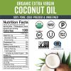 Aceite de coco orgánico, prensado en frío, aceite natural para el cabello, aceite para la piel y aceite de Home & Kitchen con sabor fresco, aceite de coco virgen extra sin refinar sin OMG (aceite de coco), orgánico USDA, 16 oz - Imagen 6
