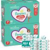 Pampers Pull On Cruisers 360° Fit pañales tamaño 7, suministro para 2 meses (2 x 88 unidades) con toallitas sensibles para bebés, 12 paquetes desplegables (864 unidades)