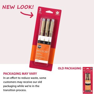 Sakura Pigma 30061 Micron Blister Card Ink Pen Set, Negro, Ass't Point Size 3CT Set - Imagen 9