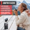 Radio portátil PowerBear | AM/FM, funciona con pilas 2AA con recepción de largo alcance para uso en interiores, exteriores y emergencias | Radio con altavoz y conector para auriculares (negro) - Imagen 2