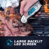 KIZEN Termómetro digital para carne con sonda - Impermeable, termómetro de Home & Kitchen de lectura instantánea para Home & Kitchenr, hornear, líquidos, dulces, asar barbacoa y freidora - Negro/Blanco - Imagen 4