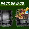 Drive Auto Car Organizer - Organizador de maletero plegable, multicompartimento para automóvil SUV para almacenamiento con correas ajustables - Accesorios para camiones y automóviles para mujeres y hombres - Negro - Imagen 5