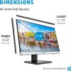 Monitor HP 24mh FHD - Monitor de computadora con pantalla IPS de 23,8 pulgadas (1080p) - Altavoces integrados y montaje VESA - Ajuste de altura/inclinación para visualización ergonómica - HDMI y DisplayPort - (1D0J9AA#ABA) - Imagen 4