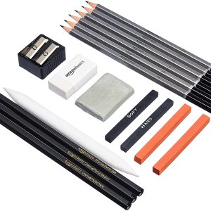 Amazon Basics Sketch and Drawing Art Pencil Kit - Juego de 17 piezas - Imagen 4