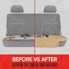 Motor Trend - Funda para asiento trasero de coche de piel sintética beige - Cojín acolchado para asiento trasero con bolsillos de almacenamiento, protector de asiento de banco premium, funda interior para auto, camión, furgoneta, SUV - Imagen 6
