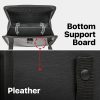 KMMOTORS Cubo de basura colgante plegable para automóvil, cesto de basura para automóvil, cubo de basura para automóvil, cuero vegano y organizador de Apparel Oxford para automóvil, accesorios para automóvil (mediano, negro) - Imagen 2