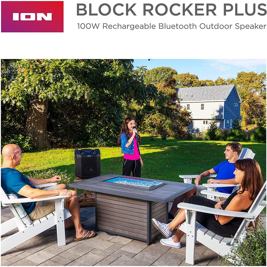 ION Audio Block Rocker Plus Altavoz Bluetooth portátil de 100 W con