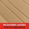 Motor Trend - Funda para asiento trasero de coche de piel sintética beige - Cojín acolchado para asiento trasero con bolsillos de almacenamiento, protector de asiento de banco premium, funda interior para auto, camión, furgoneta, SUV - Imagen 8