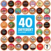 Cápsulas de café con sabor a café Two Rivers compatibles con cafeteras Keurig K Cup, paquete surtido de café con sabor, 40 unidades