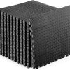 Colchoneta de ejercicios ProsourceFit Puzzle de ½”, baldosas entrelazadas de espuma EVA, piso protector para equipos de gimnasio y cojín para entrenamientos
