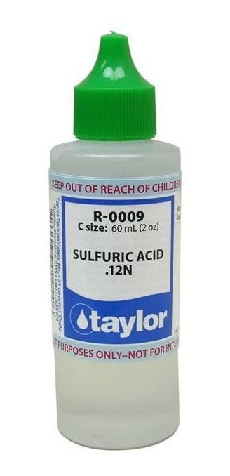 Taylor Technologies R-0009-c Ácido Sulfúrico .12n 2 Onzas (p