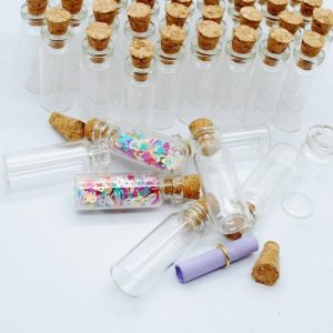 Botellas/tarros Pequeños De Cristal Transparente Con Tapones