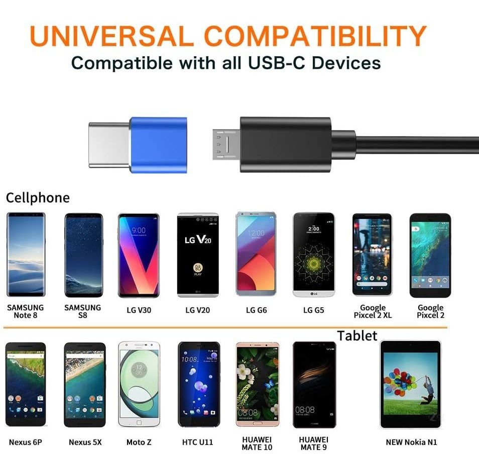 Adaptador Usb Tipo C, Jxmox (4 Unidades) Micro Usb Hembra A