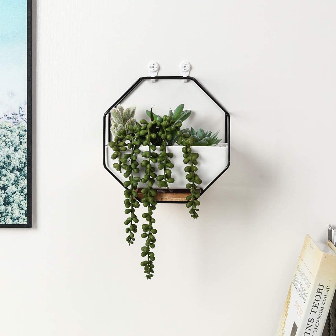 Superbpag - Maceta De Cerámica Para Colgar En La Pared, Con