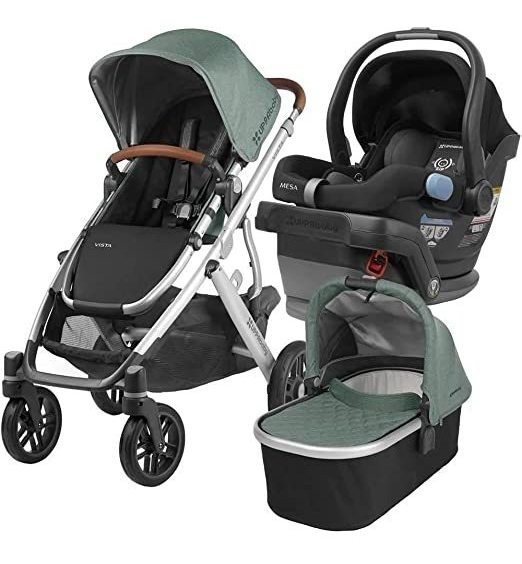 2018 Uppababy Vista Cochecito - Emmett (verde Melange / Plat