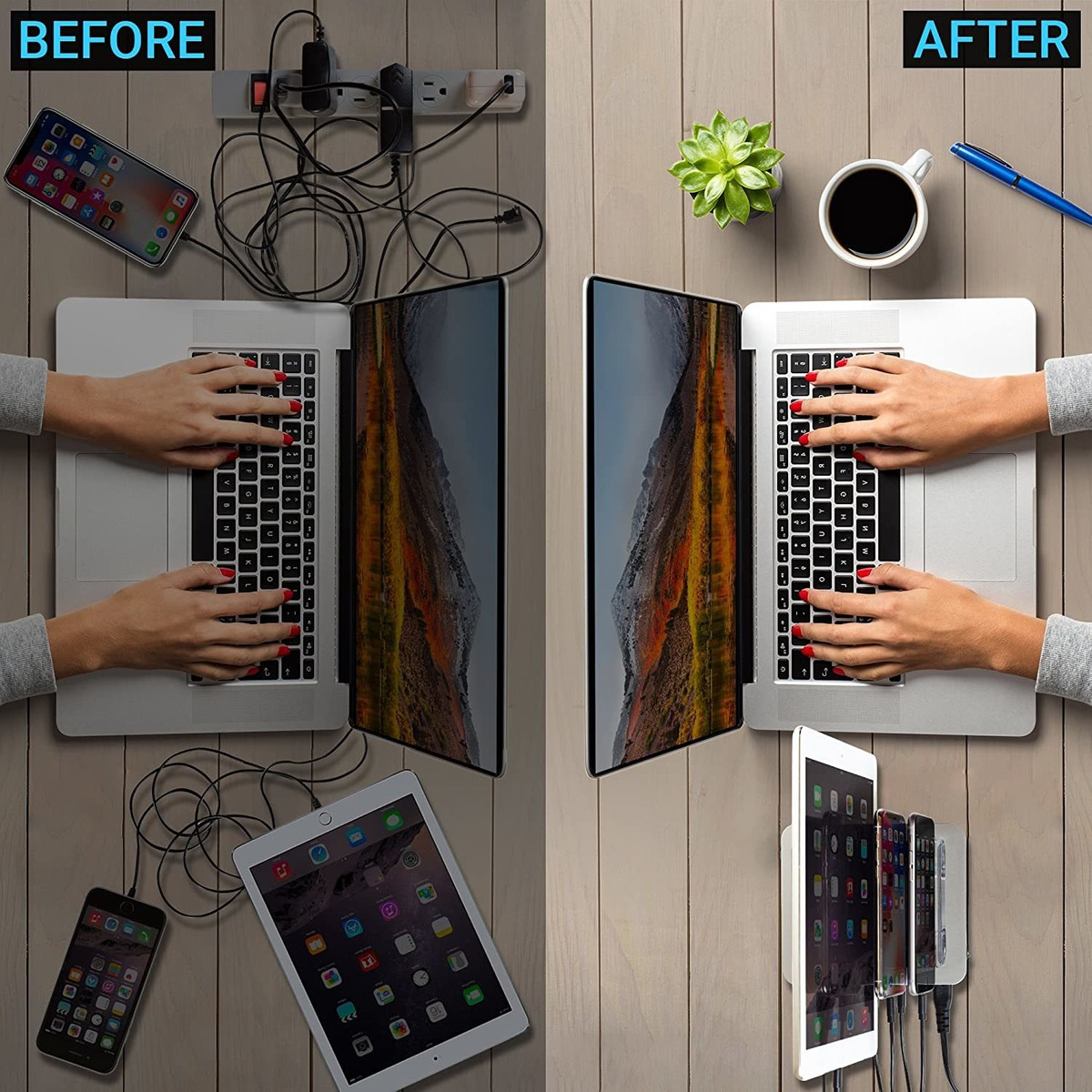 Simicore Estación De Carga Para Múltiples Dispositivos, Base