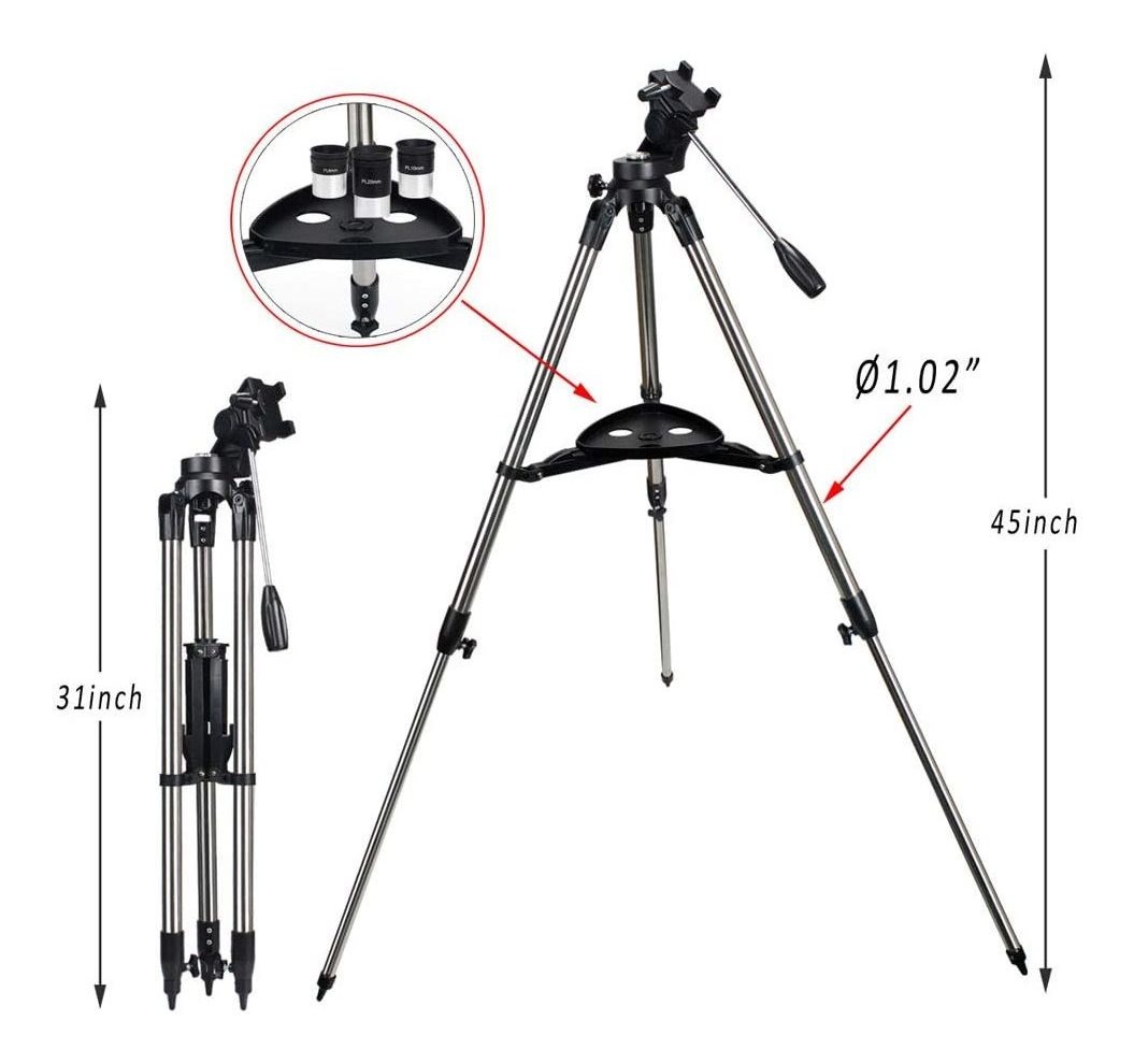 Telescopio Moutec Para Principiantes De Astronomía Con Trípo