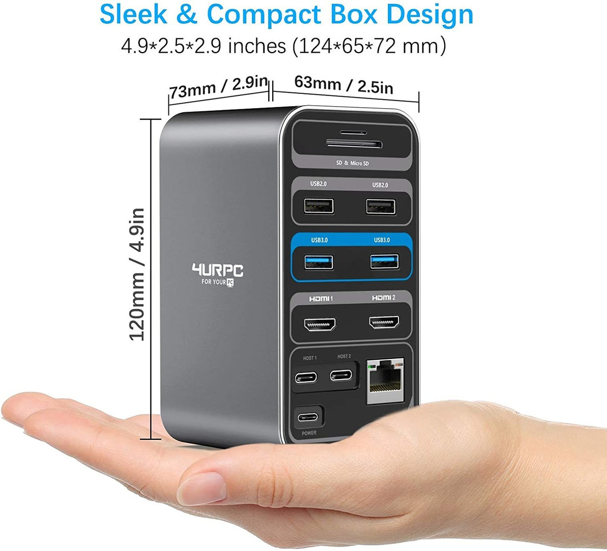 4urpc Estación De Acoplamiento Para Macbook Pro Dual Monitor