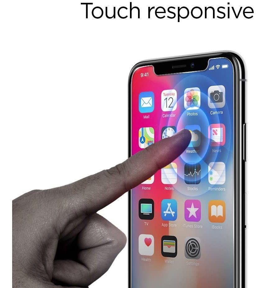 Spigen, Protector De Pantalla De Vidrio Templado Para iPhone