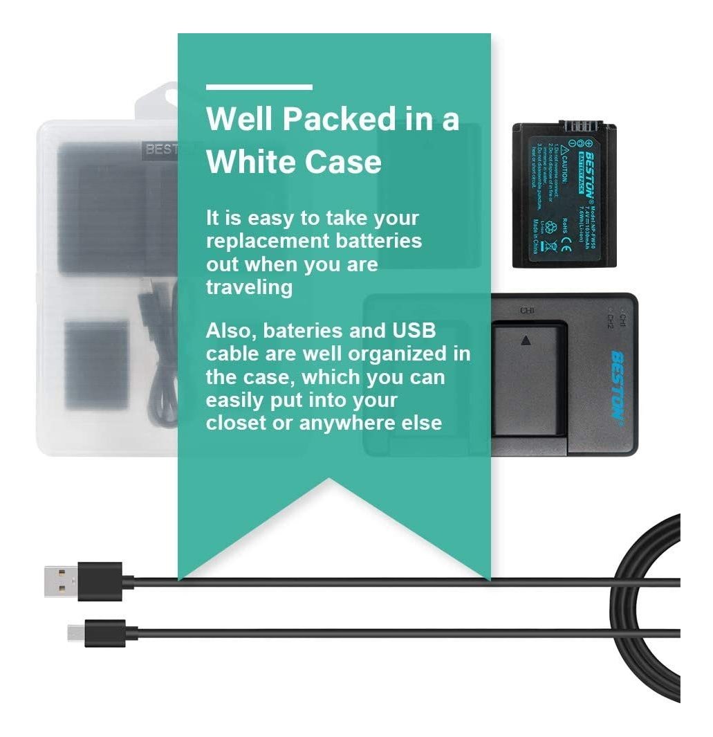 Beston - Batería Para Cámara Sony Npbx1 Fw50 Nb13l W126s