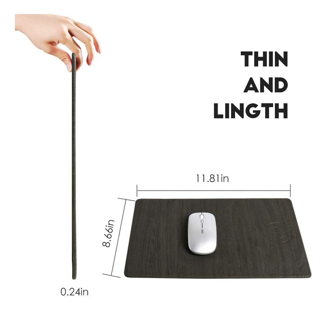 Alfombrilla De Mouse Con Cargador Inalámbrico Rápido, Certif