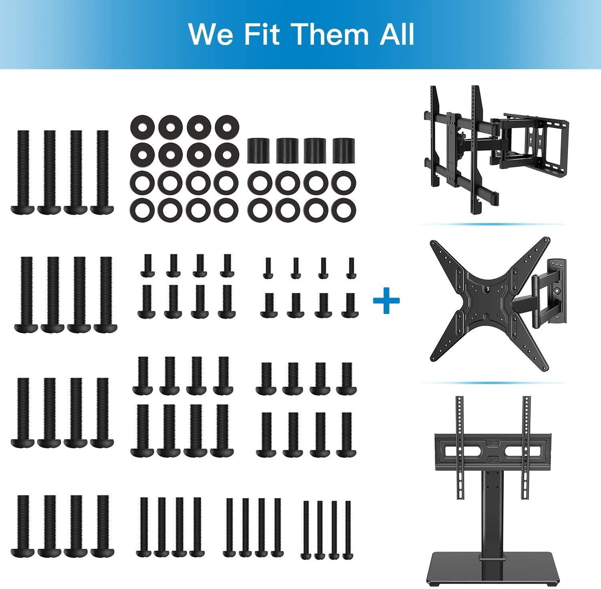 Kit De Hardware Universal Tv Incluye M4 M5 M6 M8 Tv Tornillo