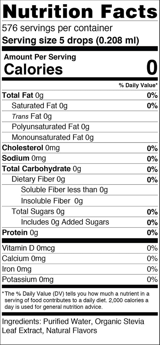 Sweetleafs, Extracto De Líquido De Stevia Transparente De 4