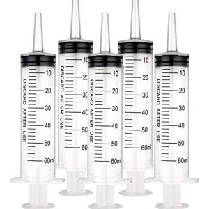 Paquete De 5 Jeringa Sin Aguja De 60 Ml, Grandes Jeringas De