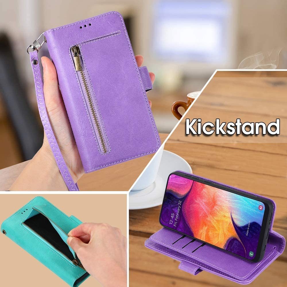 Auker - Funda Tipo Cartera Para Samsung Galaxy A50, 2 En 1